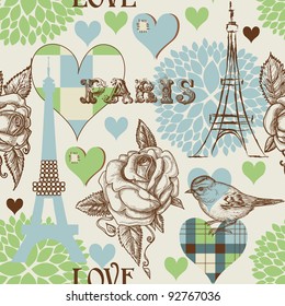 Paris seamless pattern