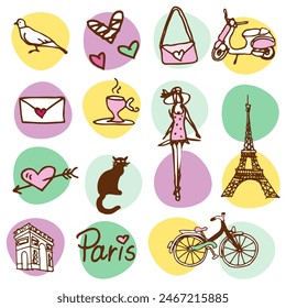 Paris Seamless pattern, Drawing, Cute design