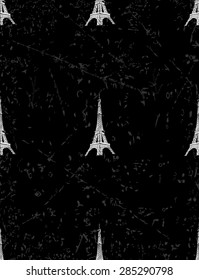 Paris seamless pattern with Eiffel tower.