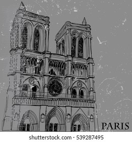 paris silhouette vector