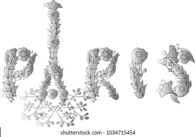 paris silver slogan typography