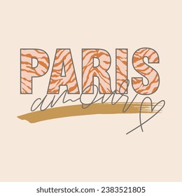 Paris skin animal amour typography