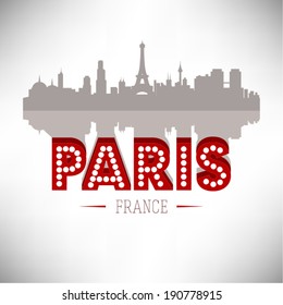 Paris Skyline Design, vector illustration.