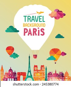 Paris skyline. Vector illustration
