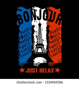 Paris slogan graphic typography design authentic concept for trendy apparel print,vector illustration,art,style