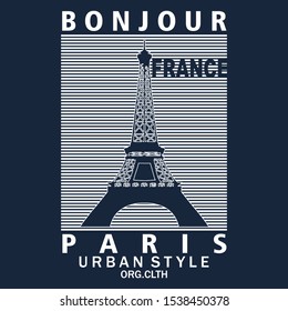 Paris slogan graphic typography design artistic line concept for trendy t shirt print,vector illustration,art,style