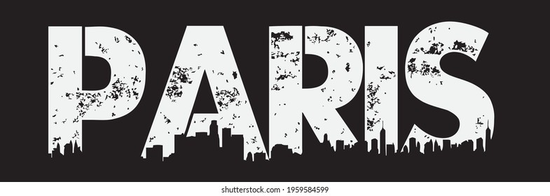 paris slogan print. paris dream city text print