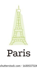 Paris souvenir. Eiffel tower in cute style