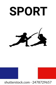 Ilustración vectorial de póster de la competición deportiva de parís