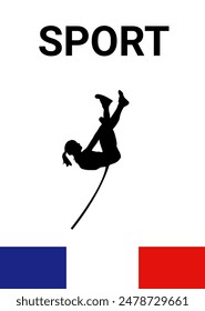 paris sport competition poster vector illustration