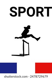 paris sport competition poster vector illustration