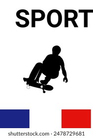 paris sport competition poster vector illustration