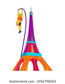 Paris Summer Games Colourful Illustrations, Sports, Athletics 