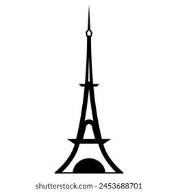 Símbolo de París colección. Señales de la Torre Eiffel. Ilustración vectorial.