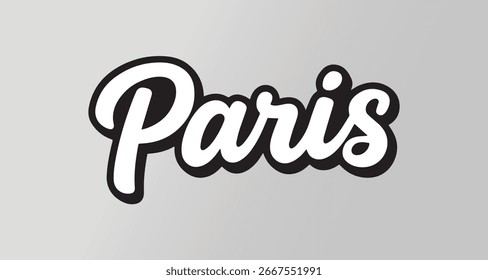 Paris text graphic element Illustration template design 
