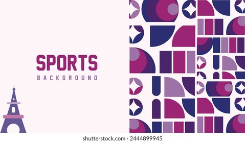 Paris Thema Hintergrund Design. Geometrische abstrakte Banner Design, Sport, Championship