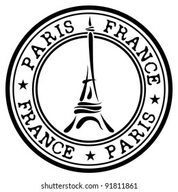 Paris Theme Stamp