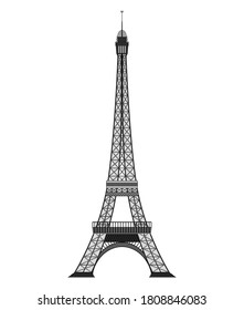 Paris Tourist attraction eiffel tower.  Travel, journey concept. Famous monuments of the world. 