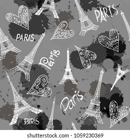 Paris Tower Seamless Pattern