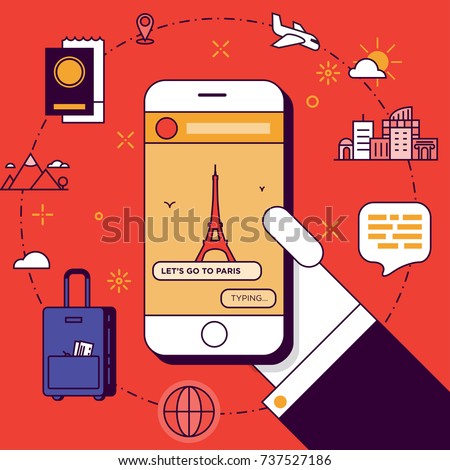 Paris Trip Plan with Smartphone in Hand