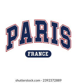 Paris typography design vector, usa state shirt design vector. Jersey design vector, T-shirt design for usa 