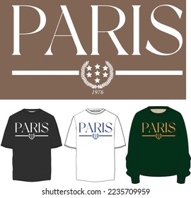 paris typography graphic design statement print star emblem