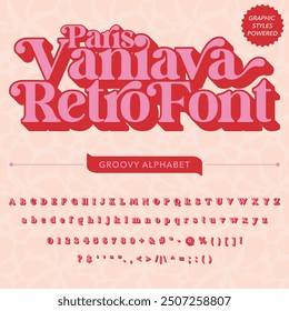 Paris Vaniava Retro Vintage Display bold Font alphabet