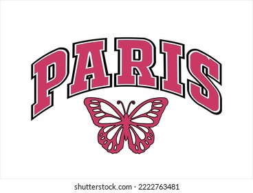paris vector hand drawn name