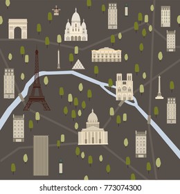  Paris. Vector  illustration