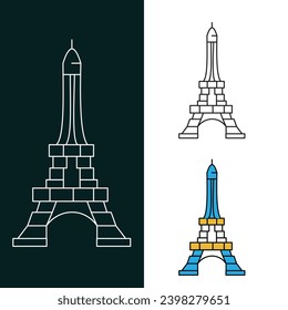 "Paris Vector Illustration Icon Design"