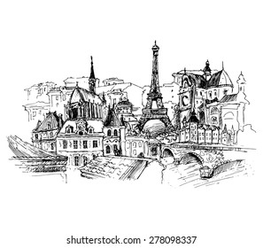 Paris, vector illustration for your design