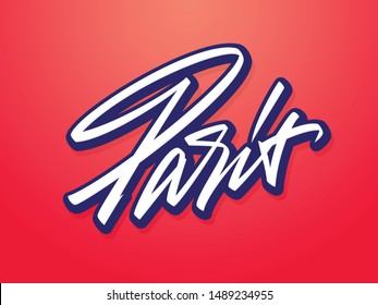 Paris vector lettering design element