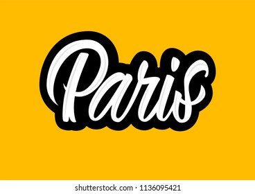 Paris vector lettering sign