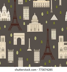 Paris. Vector seamless pattern