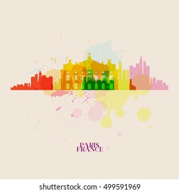 PARIS Vector silhouettes of the city