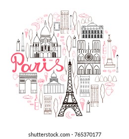 Paris. Vector sketch illustration