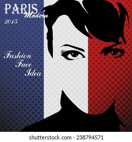 Paris vintage grunge poster, vector illustration