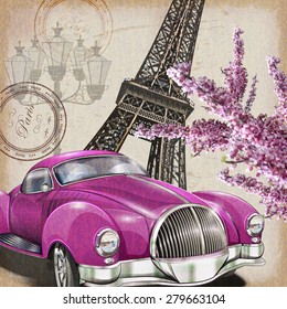 Paris vintage poster.