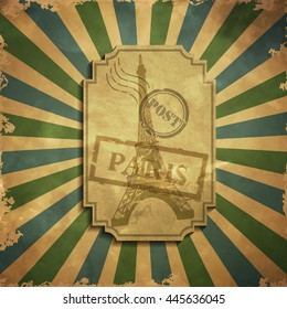 Paris in vintage style poster