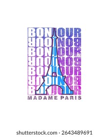 Paris vintage typography slogan for t shirt printing, tee graphic design. 