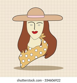 paris woman theme elements vector,eps