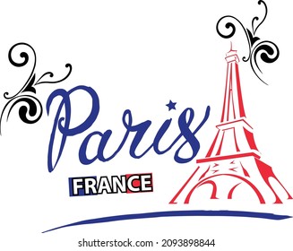 Paris word letter design for tshirt printing or you can use for sign