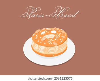 Paris-Brest is one of the iconic desserts of the French confectionery.