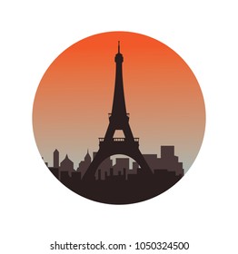 Paris,France city silhouette