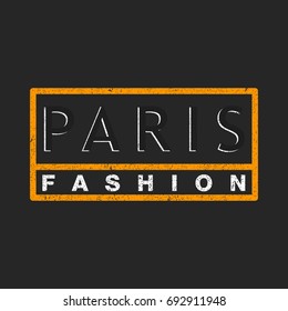 Paris.typography,Fashion.T-shirt graphic vector Print