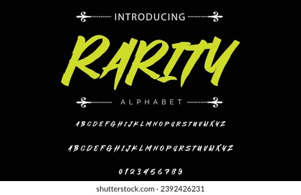 Parity Stylish brush painted an uppercase vector letters, alphabet, typeface.