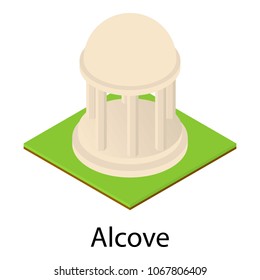 Park alcove icon. Isometric illustration of park alcove vector icon for web