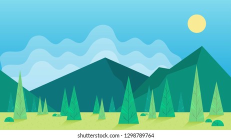 Park background vector illustration