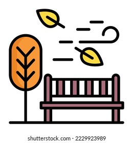 Park, bench, chair icon in modern style for website mobile logo app UI design. simple vector icon. 