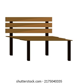 Parkbank-Design auf Weiß
